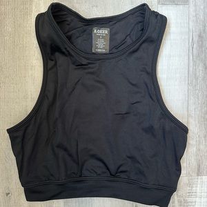 K-Deer Women's Pocket Crop Top Black Small